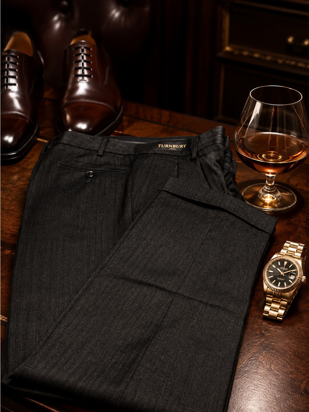 Turnbury| Men's Classic Brown Dress Pants